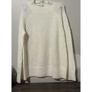 Loft Lightweight Textures Bell‎ Sleeve Smock Neck Sweater Size XSM